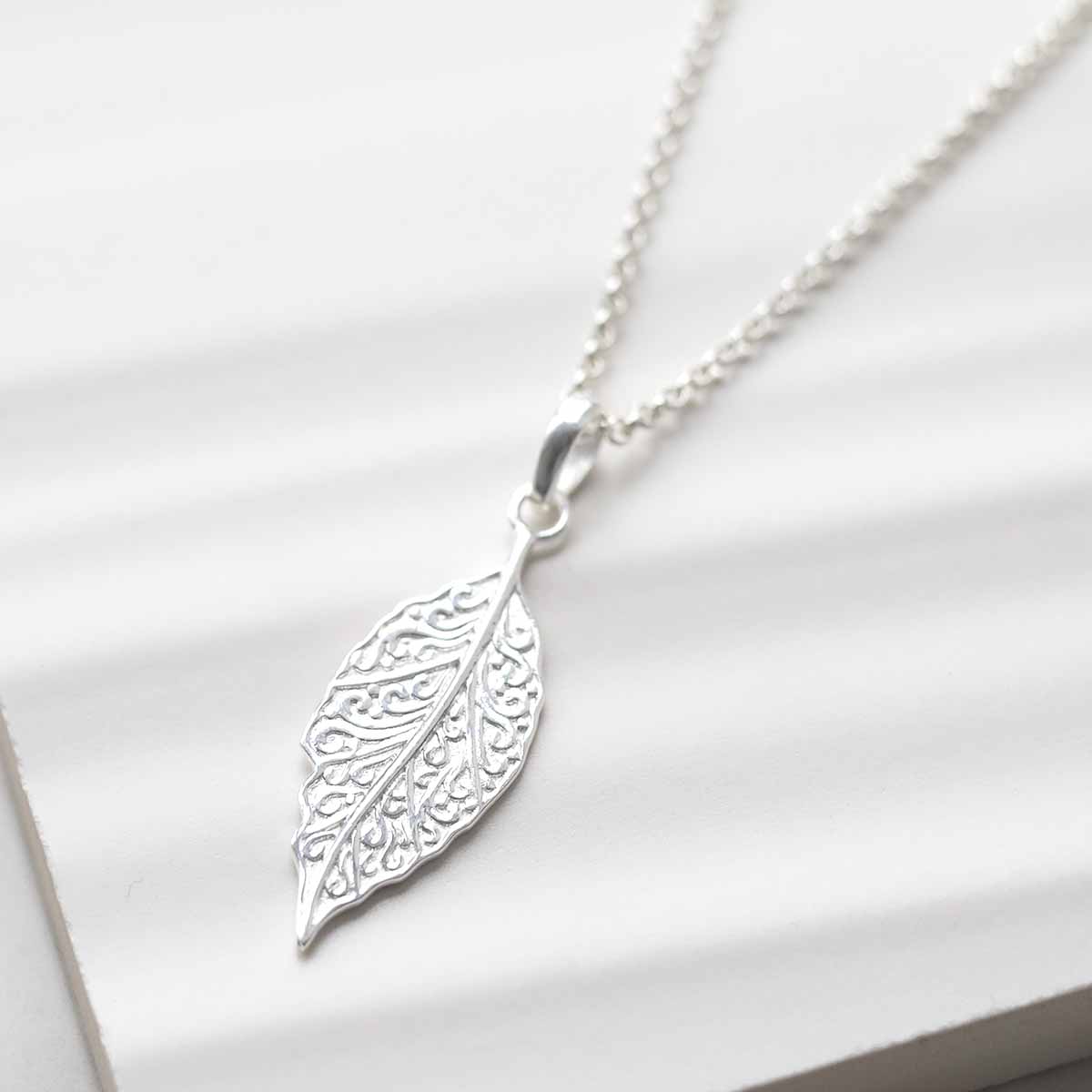 Sterling Silver New Leaf Necklace