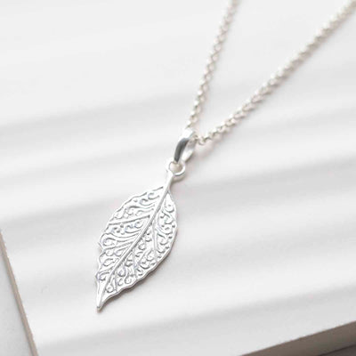 MZB137 Sterling Silver New Leaf Necklace