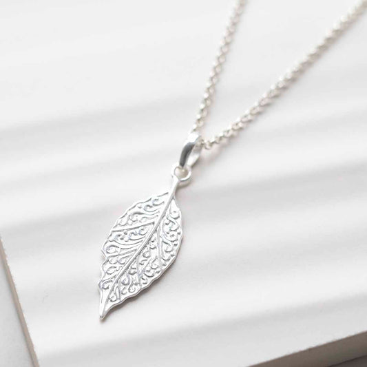 MZB137 Sterling Silver New Leaf Necklace