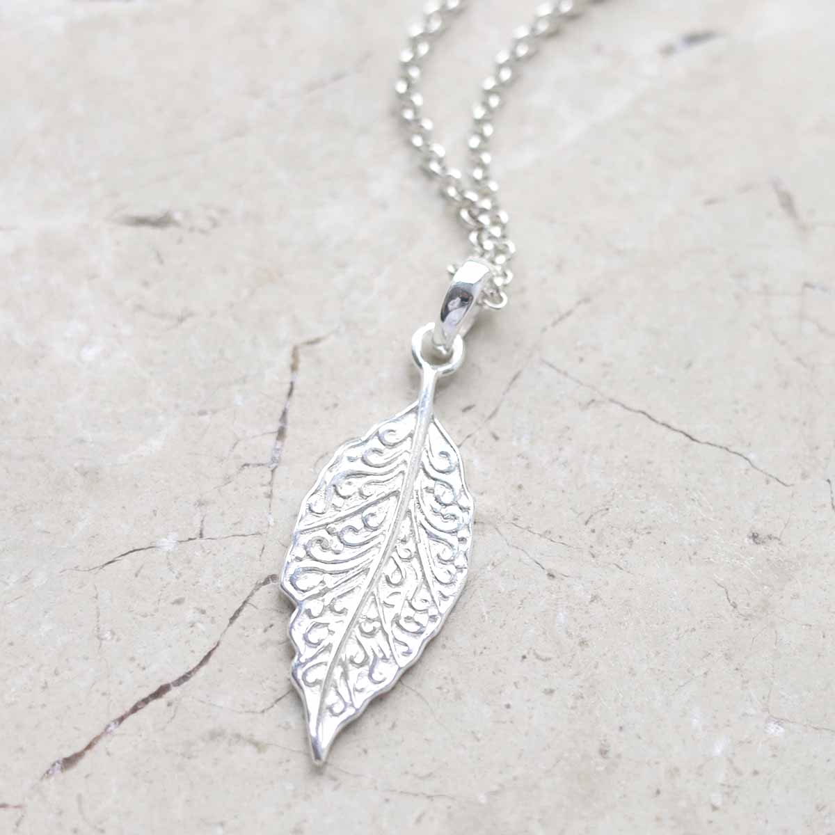 Sterling Silver New Leaf Necklace