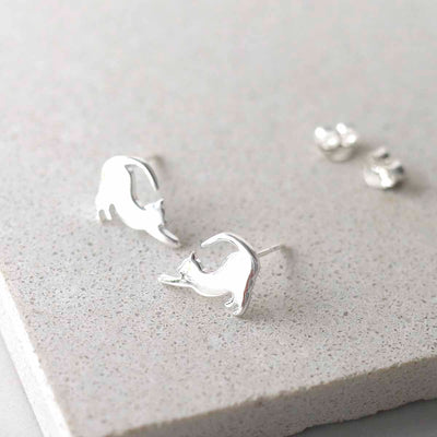 MZB136 Sterling Silver Kitten Stud Earrings 3