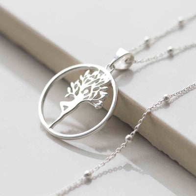 MZB135P Sterling Silver Mother Nature Necklace