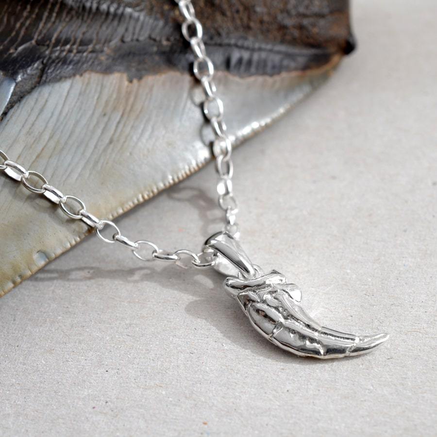 Sterling Silver Raptor Claw Necklace