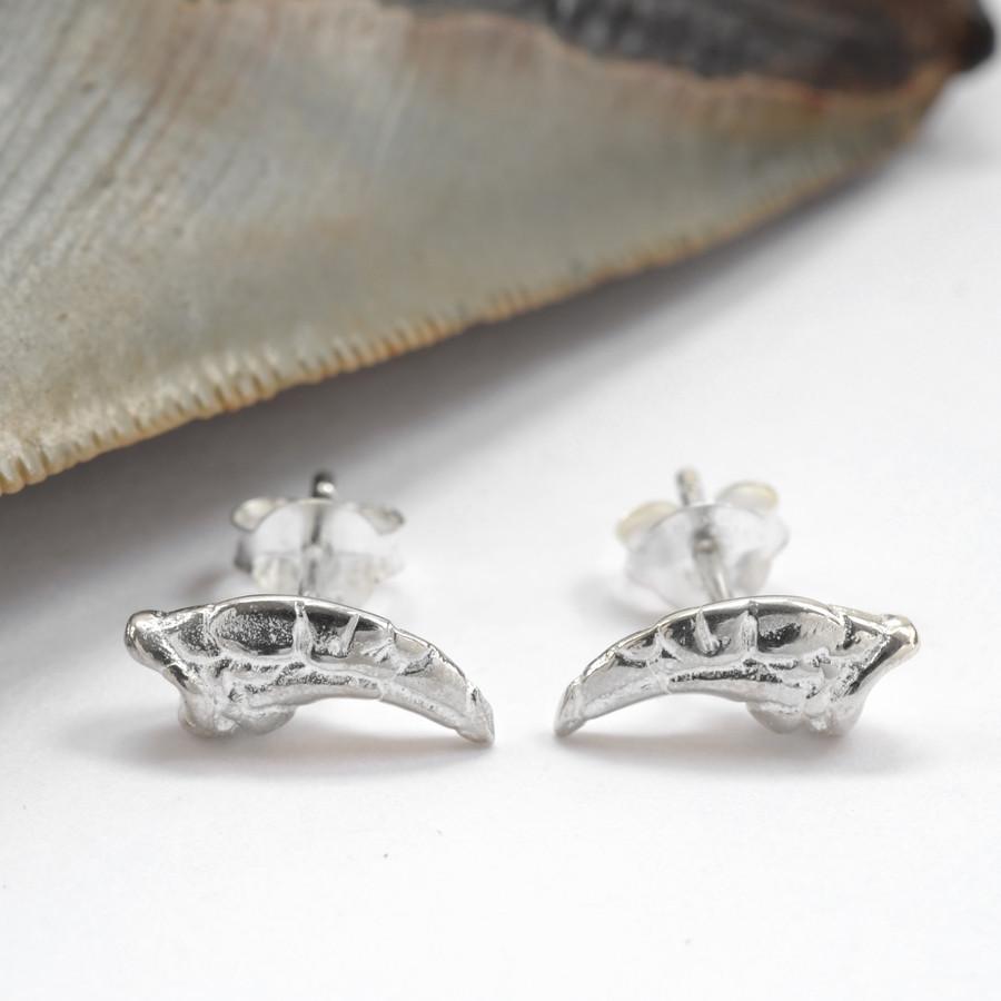 Sterling Silver Raptor Claw Stud Earrings