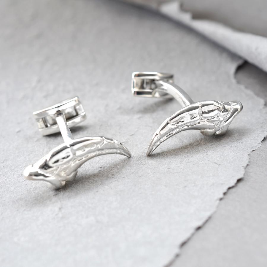 Sterling Silver Raptor Claw Cufflinks