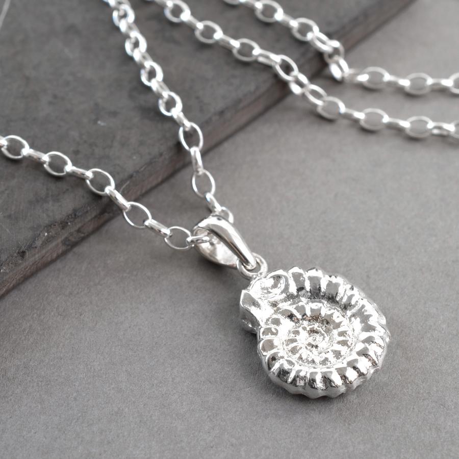 Sterling Silver Ammonite Necklace