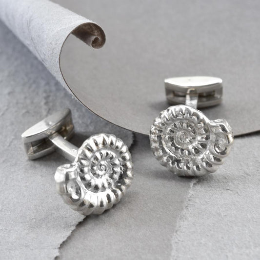 MA40C SILVERAMMONITECUFFLINKS 007