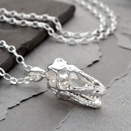 MA39P STERLINGSILVERTREXSKULLNECKLACE 003