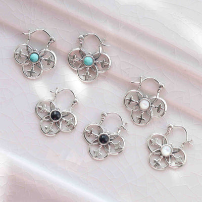 ML788 Sterling Silver Royal Hoop Earrings Group