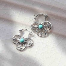 ML788T Sterling Silver Onyx Royal Hoop Earrings