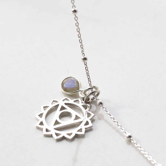 ML816 Sterling Silver Large Heart Chakra Pendant Necklace add on