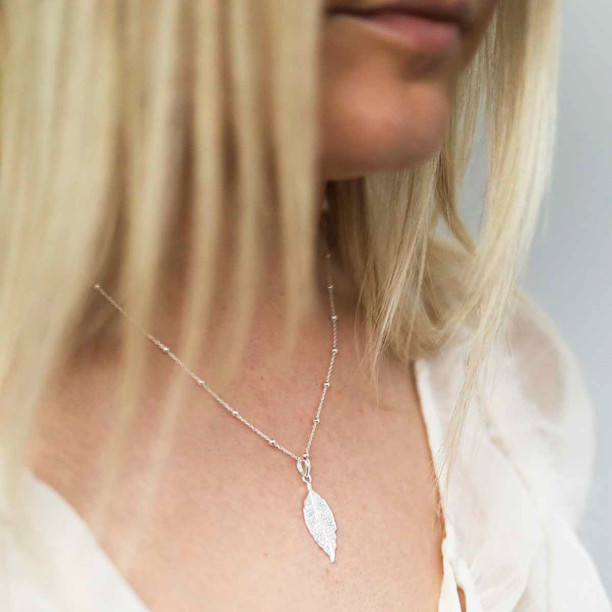 Sterling Silver New Leaf Necklace