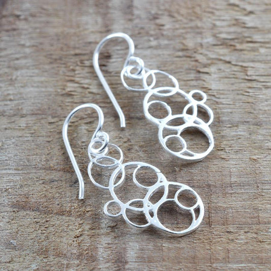 MJ0284E Silver Bubbles Earrings