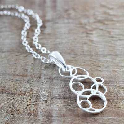 MJ0284N Silver Bubbles Necklace 2