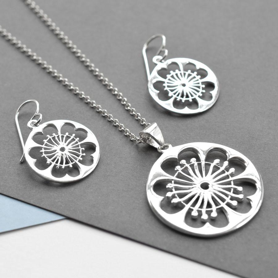 Sterling Silver Primrose Necklace