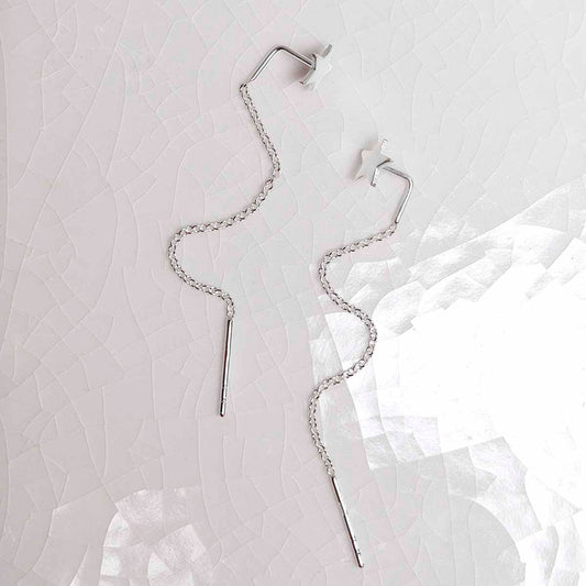 ML923 Sterling Silver Star Ear Threader