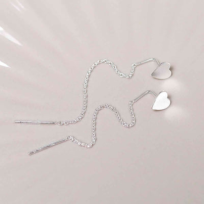 ML924 Sterling Silver Heart Ear Threader 2