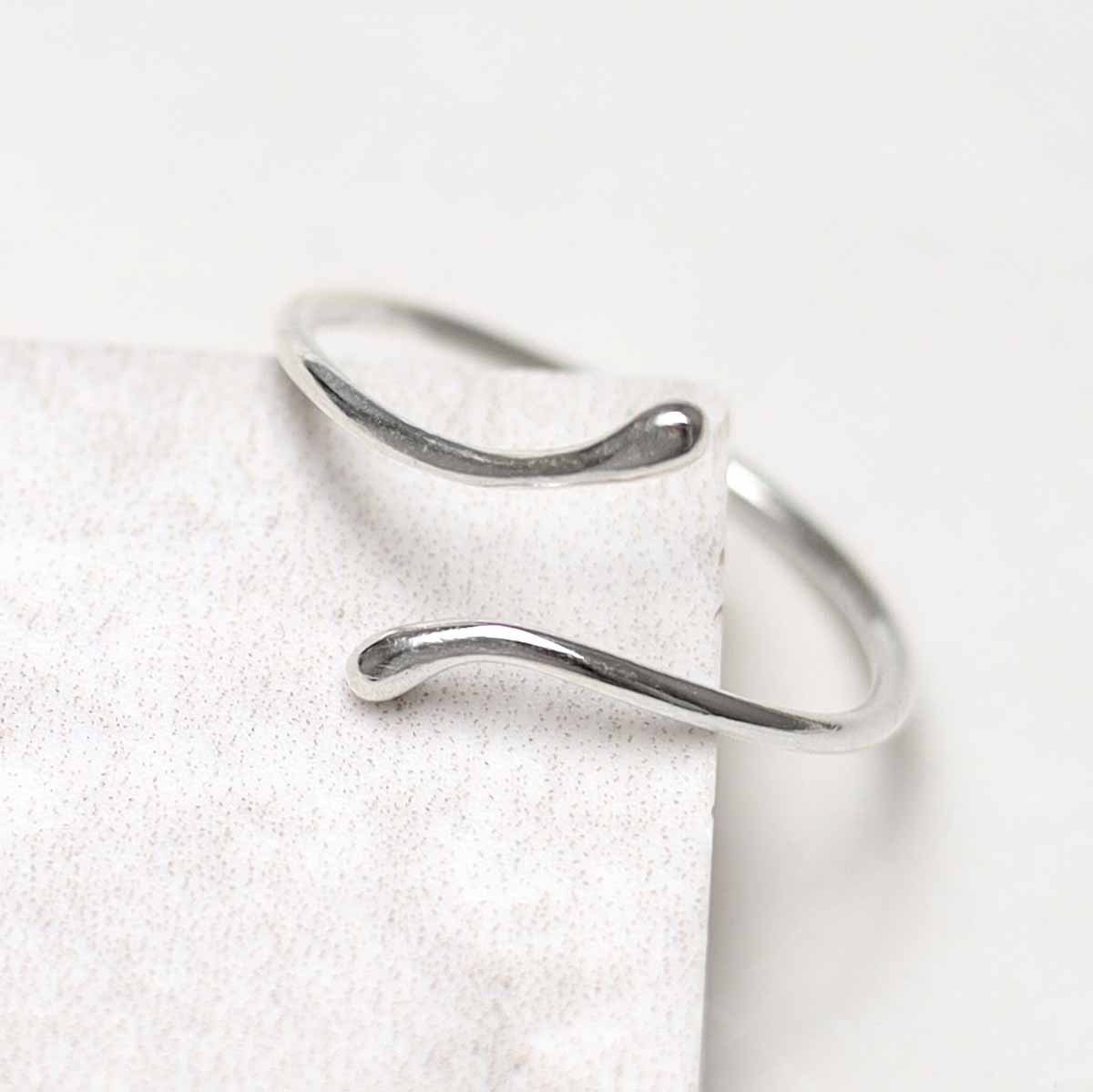 Sterling Silver Small Adjustable Flow Ring