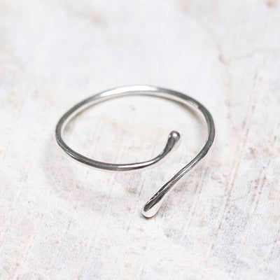 ML808S Sterling Silver Small Adjustable Flow Ring