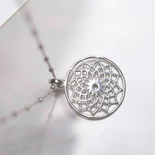 ML811 Sterling Silver Mandala Pendant Necklace 3