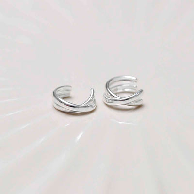 ML922 Sterling Silver Double Row Ear Cuff 1