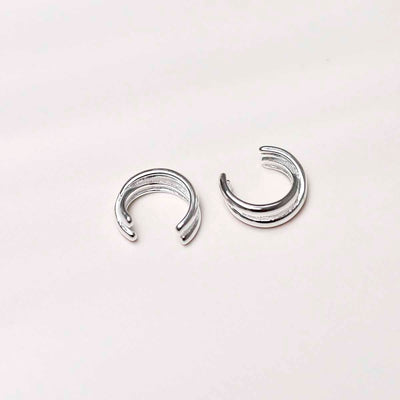 ML922 Sterling Silver Double Row Ear Cuff 3 1
