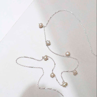 MK818N Sterling Silver String of Pearls Necklace 7