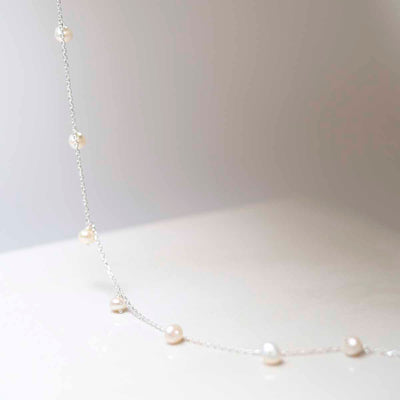 MK818N Sterling Silver String of Pearls Necklace 9
