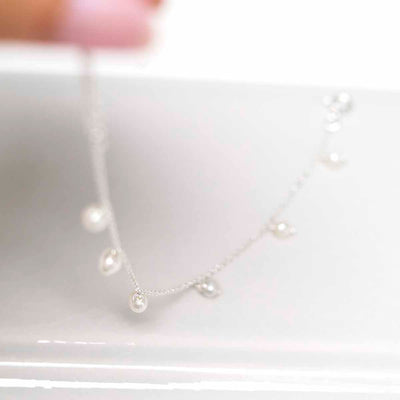 MK818B Sterling Silver String of Pearls Bracelet. 4
