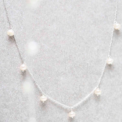 MK818N Sterling Silver String of Pearls Necklace 12