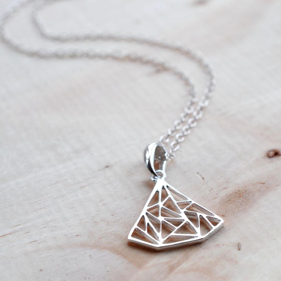 Sterling Silver Dangly Art Deco Triangles Earrings