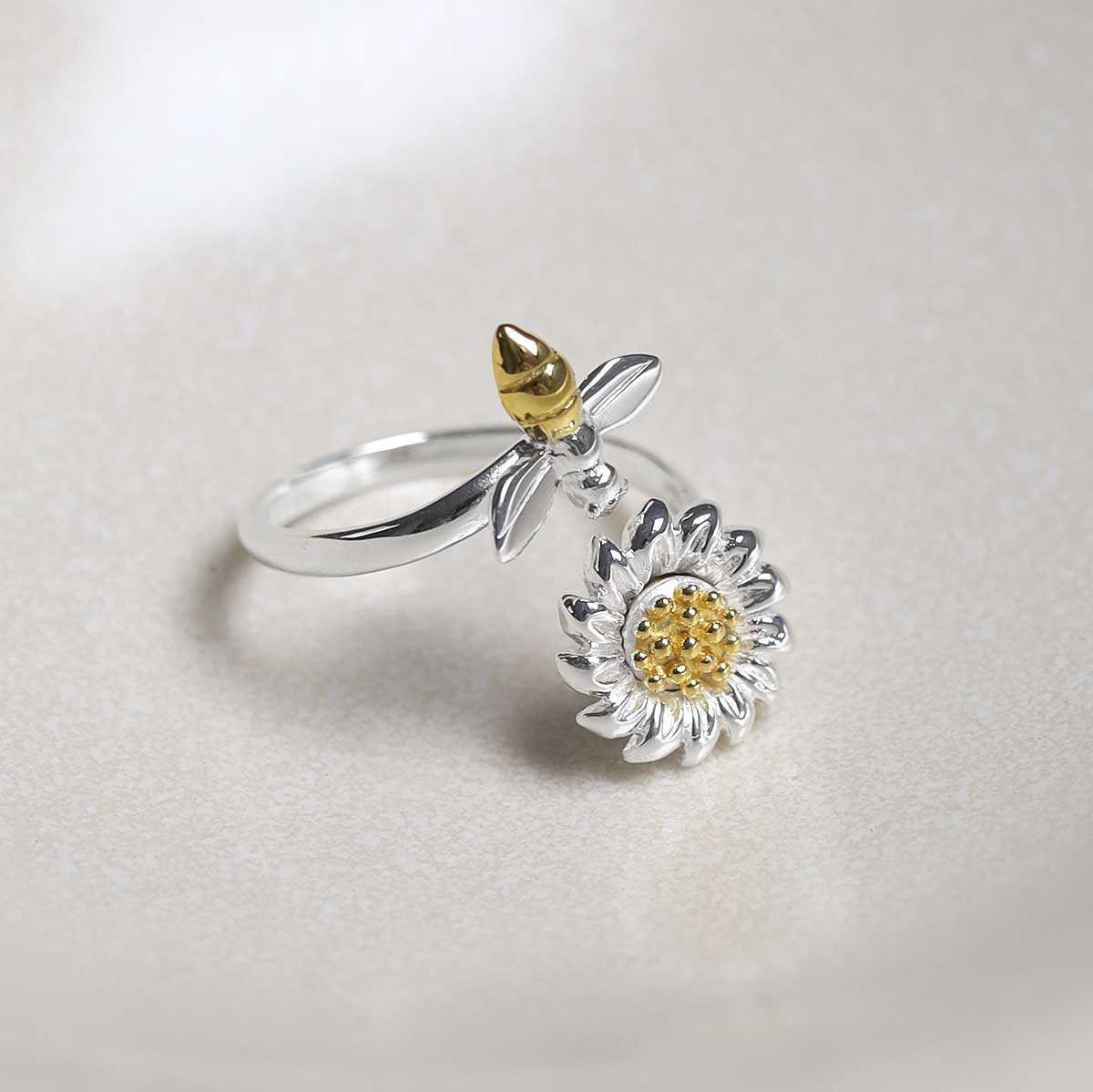 Sterling Silver Adjustable Spring Fidget Ring