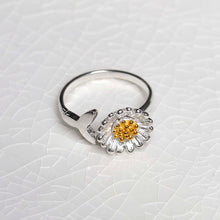 MZB142 Sterling Silver Adjustable Daisy Fidget Ring 2