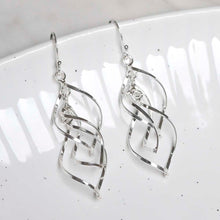 ME533 Sterling Silver Triple Twist Earrings 1