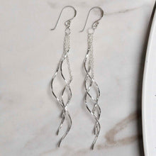 ME536 Sterling Silver Cascading Twist Earrings 1