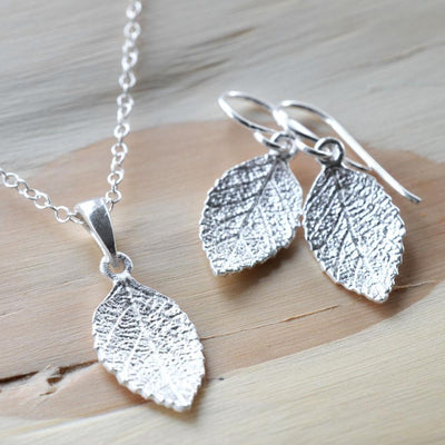 MJ0300S Silver Mint Leaf Set