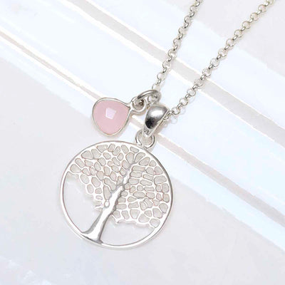 ME534P Sterling Silver Oak Tree Necklace 3