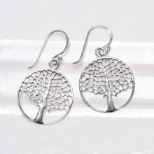ME534E Sterling Silver Oak Tree Earrings 2