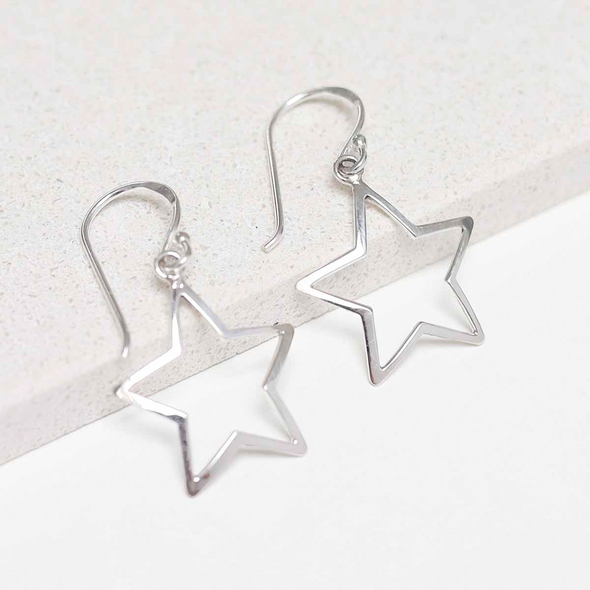 Sterling Silver Bright Star Earrings
