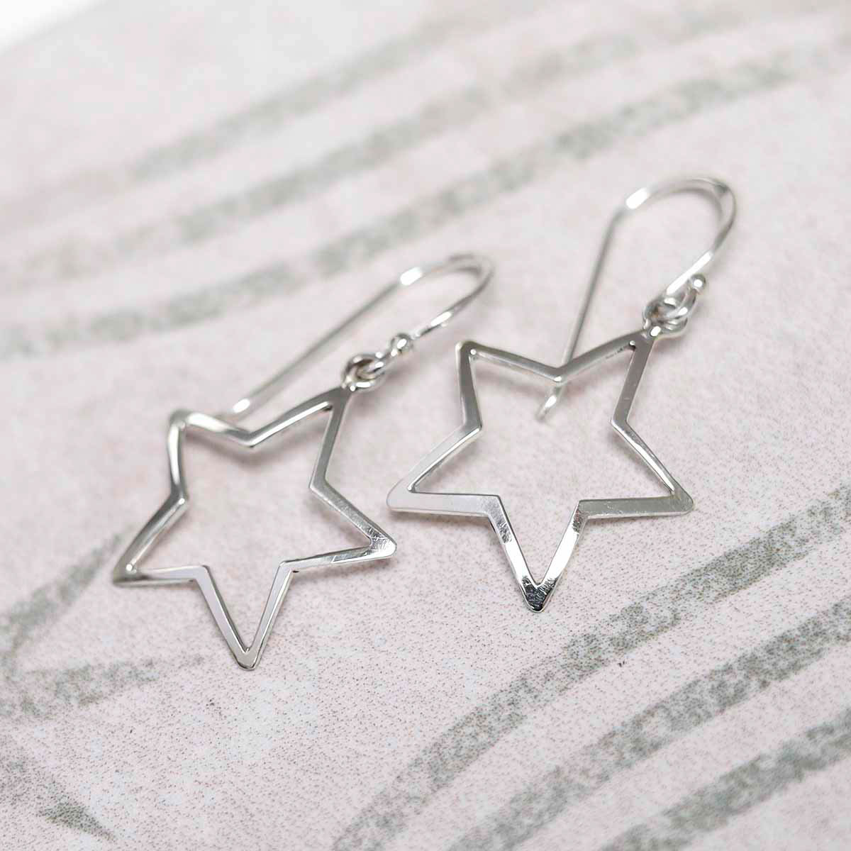Sterling Silver Bright Star Earrings