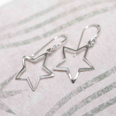 ME531 Sterling Silver Bright Star Earrings 1