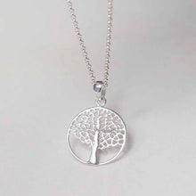 ME534P Sterling Silver Oak Tree Necklace 2
