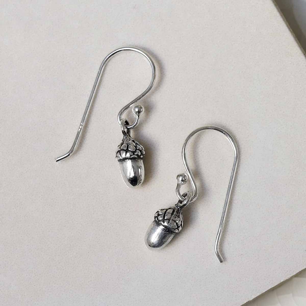 Sterling Silver Acorn Earrings