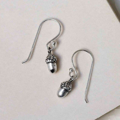 MZB141 Sterling Silver Acorn Earrings 6
