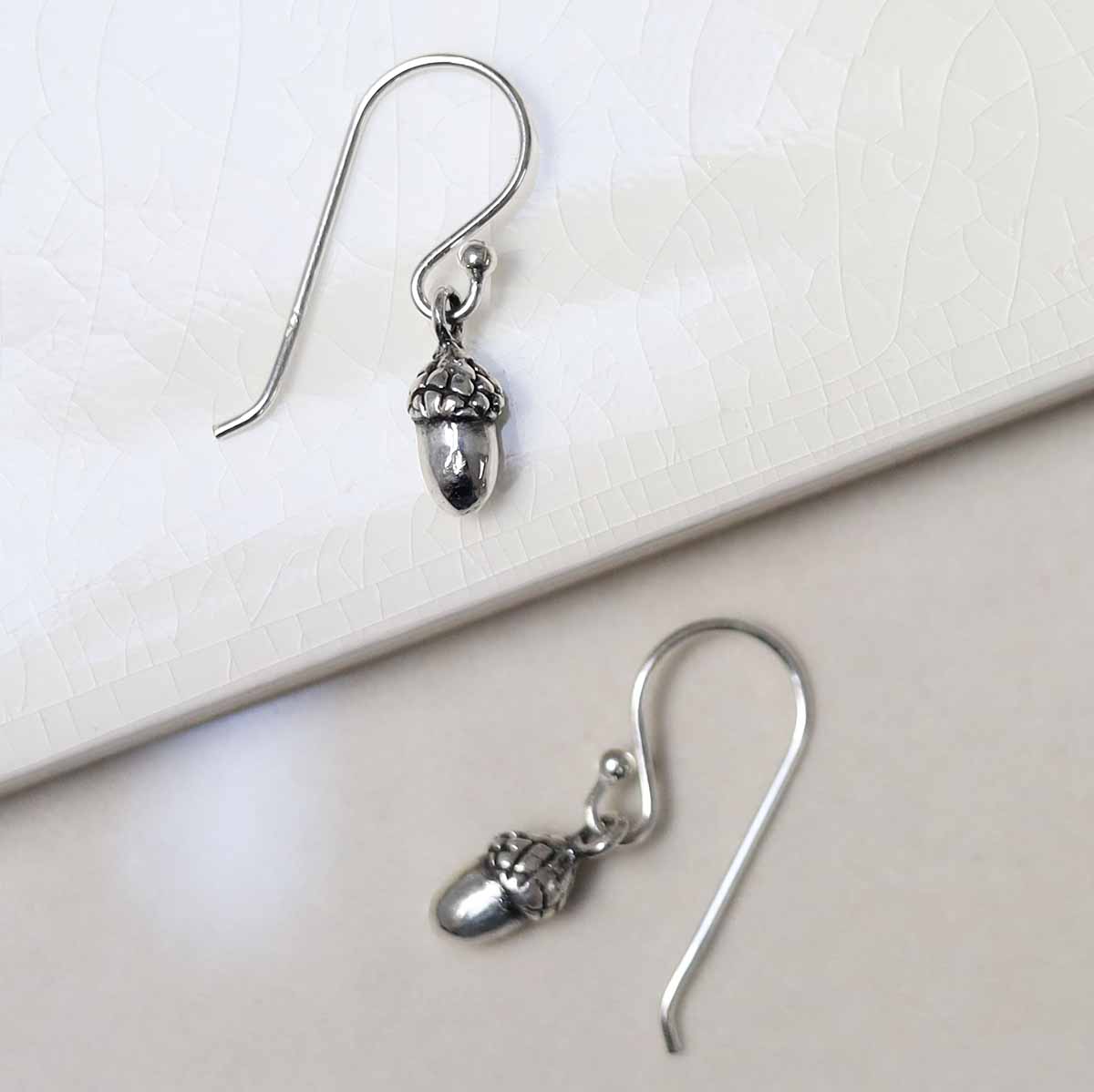 Sterling Silver Acorn Earrings