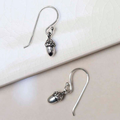 MZB141 Sterling Silver Acorn Earrings 3