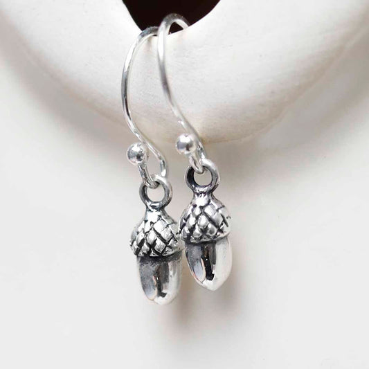 MZB141 Sterling Silver Acorn Earrings 2