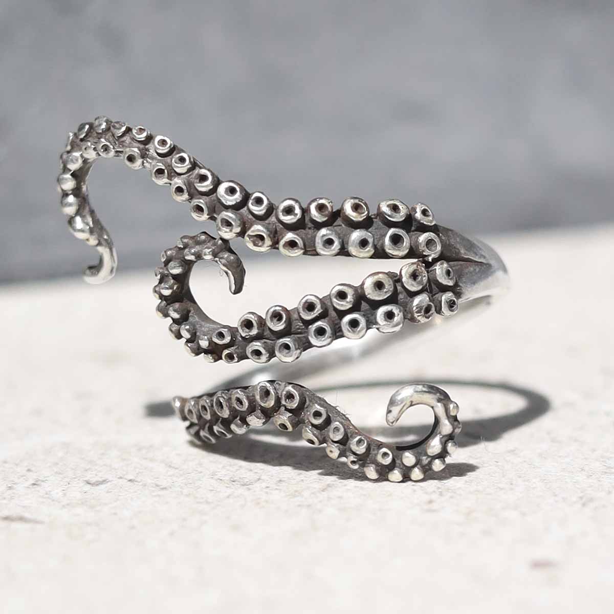 Sterling Silver Adjustable Octopus Ring