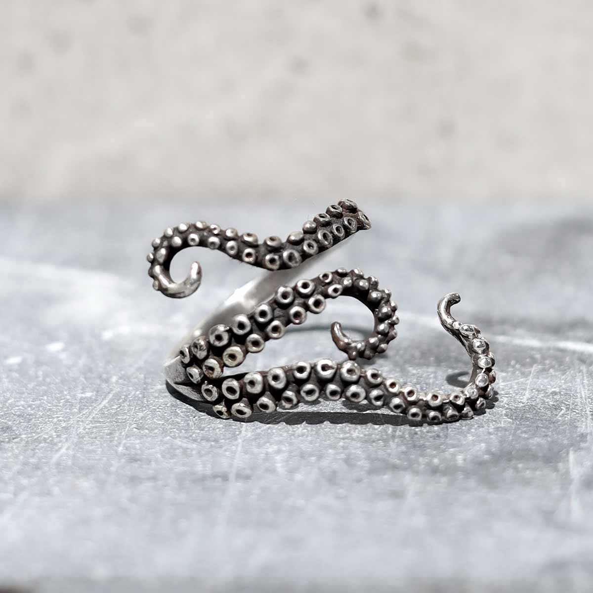 Sterling Silver Adjustable Octopus Ring