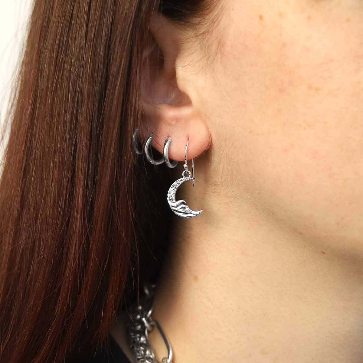 Sterling Silver Lunar Earrings